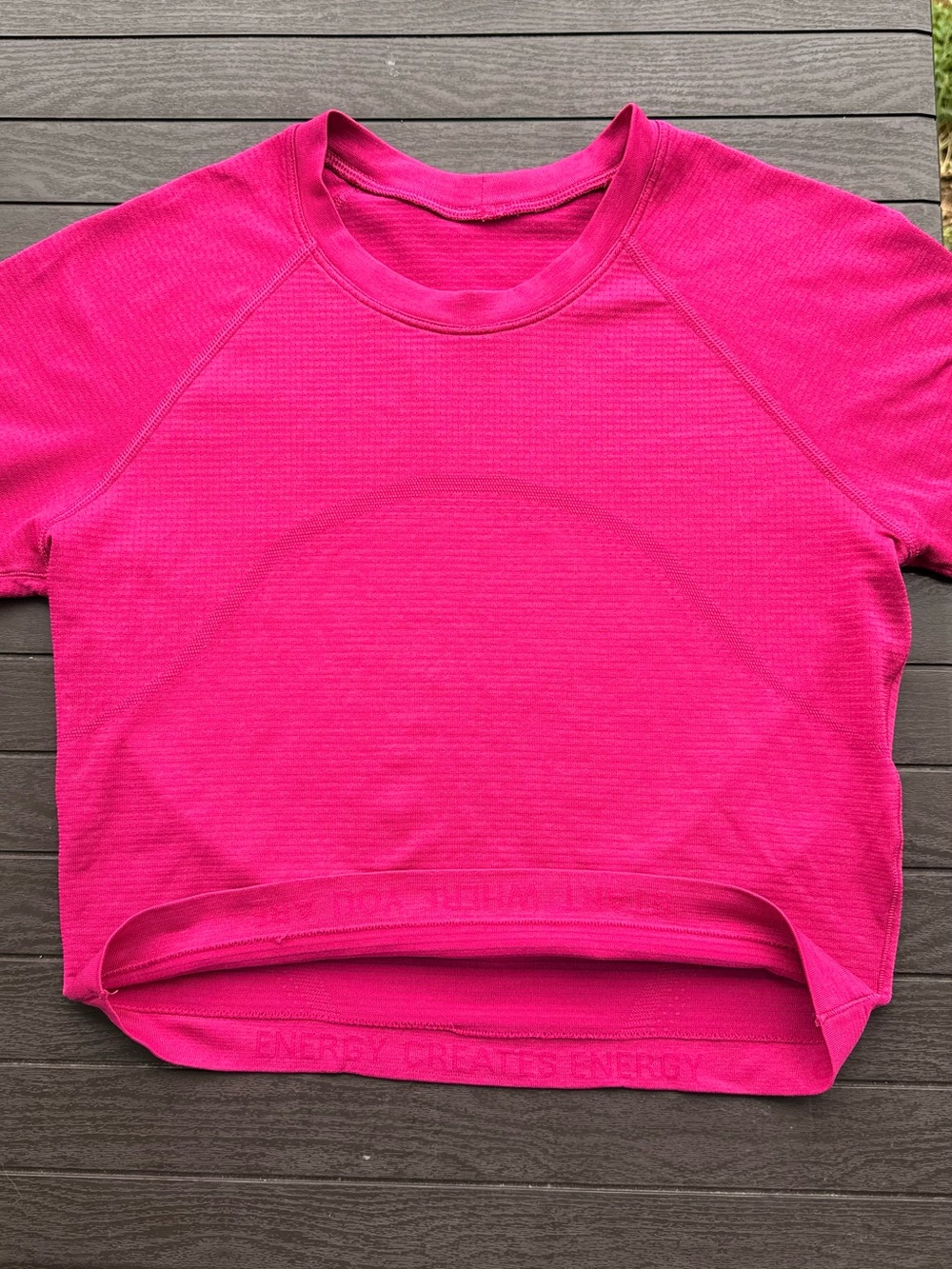 lululemon athletica Bright Pink Crop Performance Top